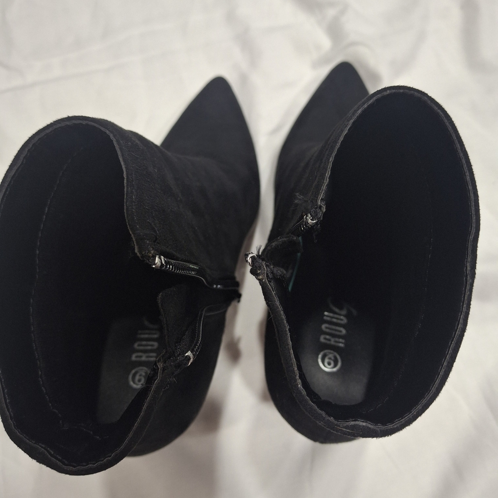 Rouge Helium Black Heeled Boots.Size 9 - Picture 8 of 10